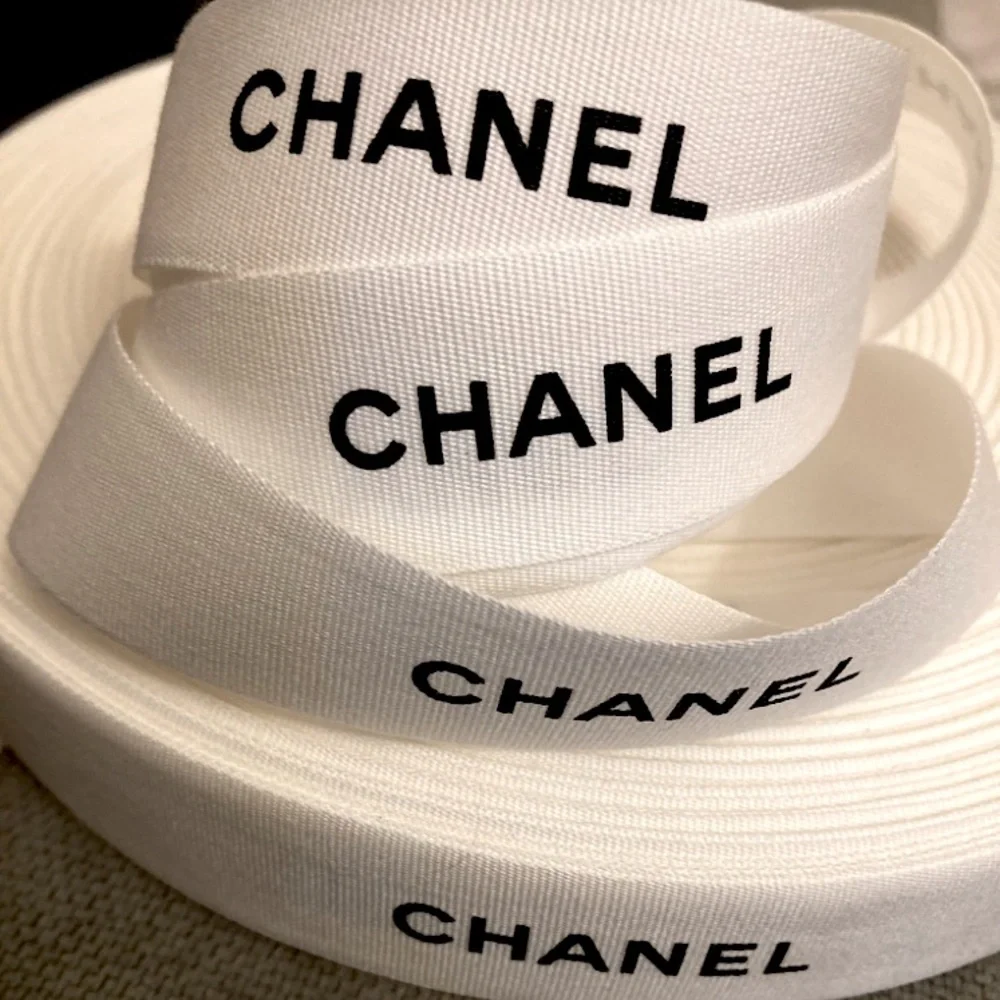 ‼️SALE $18 for 2 yards‼️Chanel Grosgrain Gift Wrapping Ribbon